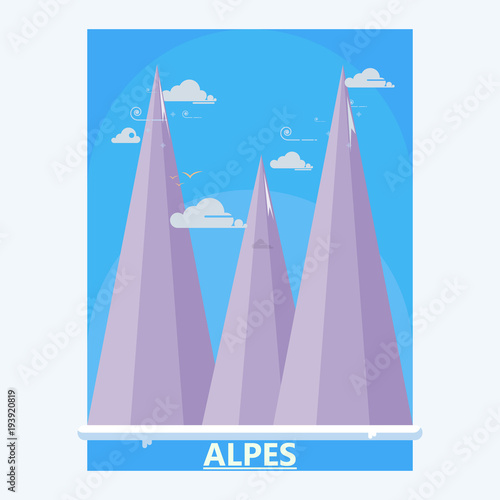 Alpes mountains peaks