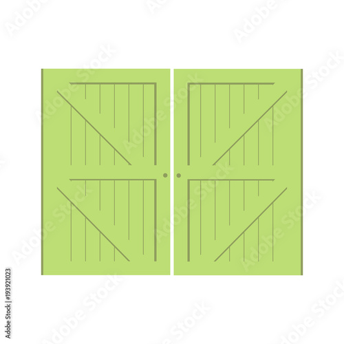 Farmer's barn green doors