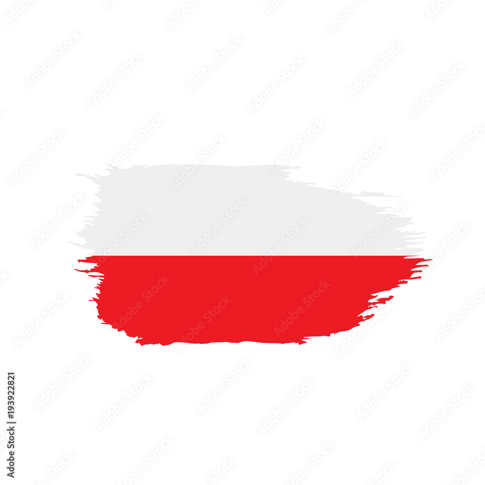 Naklejka premium Poland flag, vector illustration