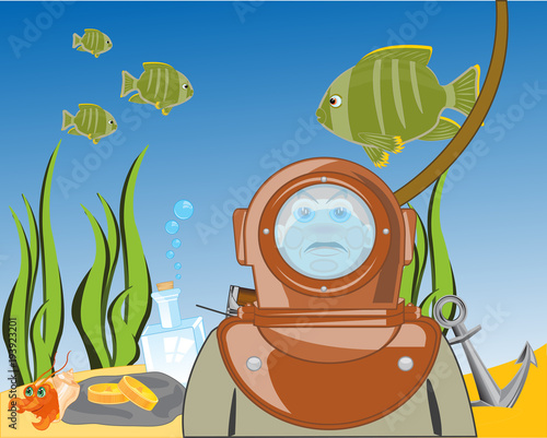 Diver on day of the ocean