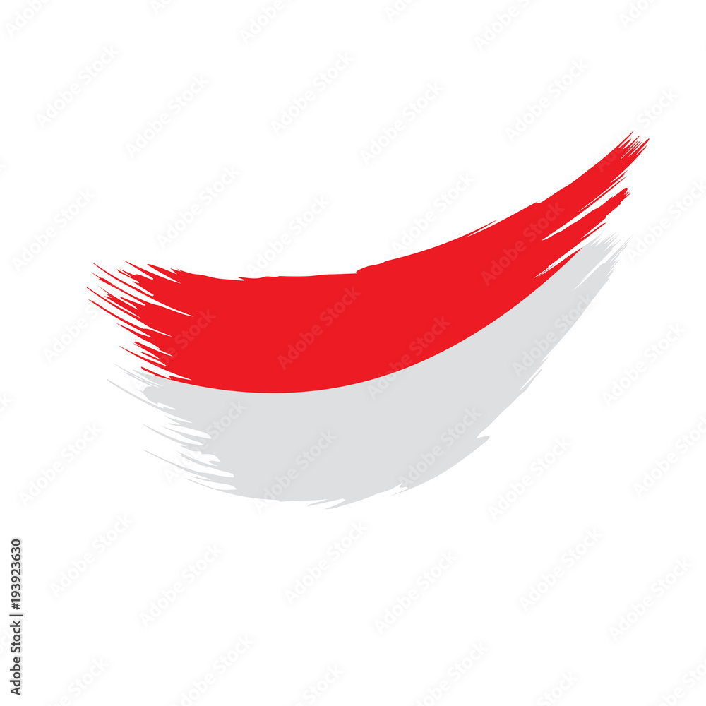 Obraz premium Indonesia flag, vector illustration