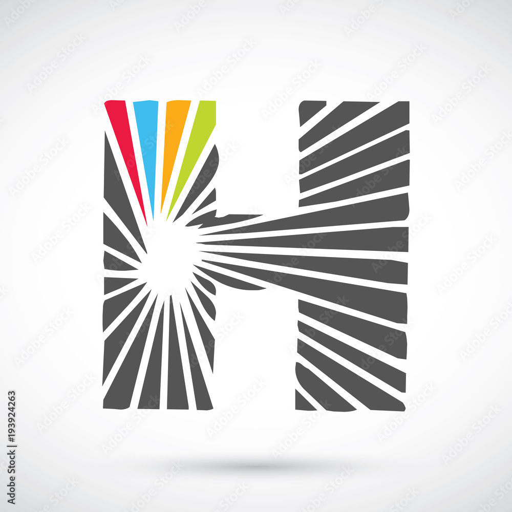Fototapeta premium Letter H logo icon design template elements