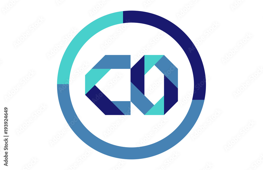 CO Global Circle Ribbon letter Logo CO Global Circle Ribbon letter Logo