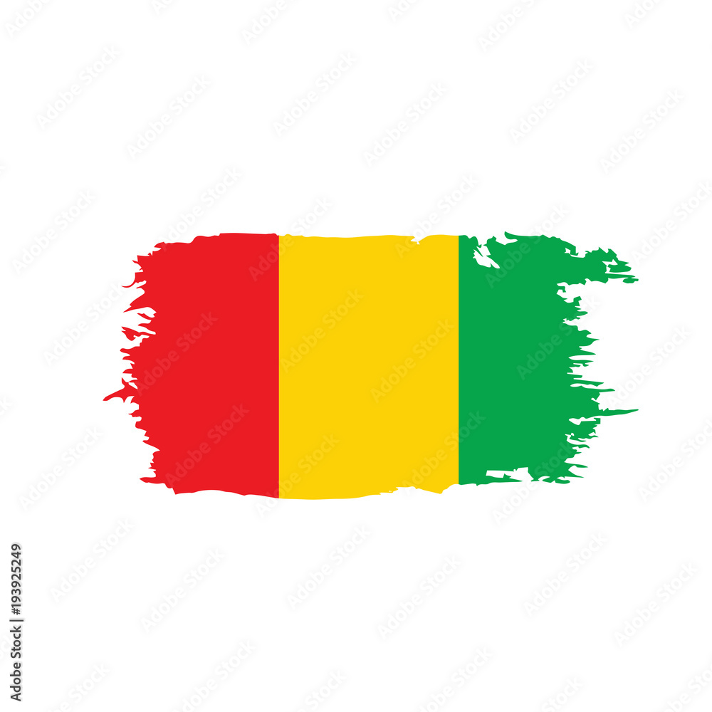 Obraz premium guinea flag, vector illustration