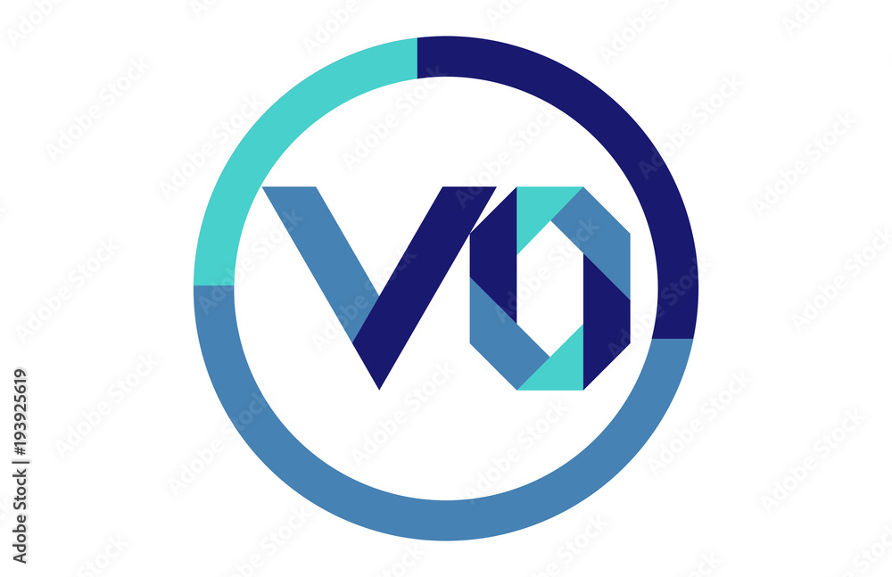 VO Global Circle Ribbon letter Logo VO Global Circle Ribbon letter Logo