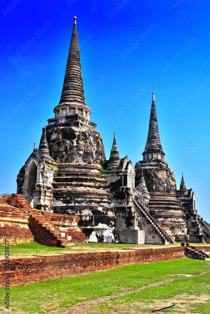 Wat Phra Si Sanphet, a Buddhist temple in Ayutthaya, Thailand