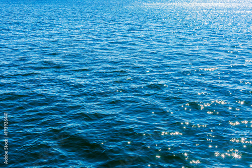 Wall Mural Sea surface background, sun shines on the sea surface, sun reflection on water