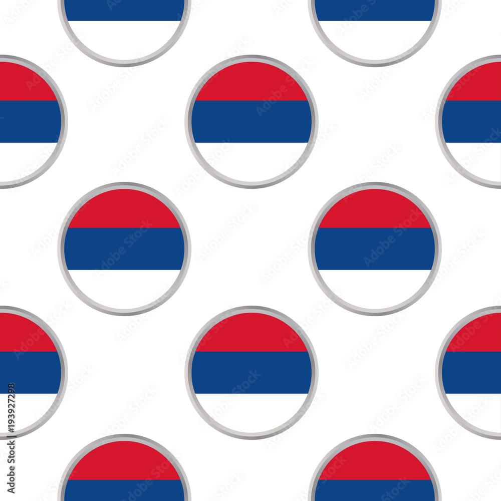 Seamless pattern from the circles with flag of Serbia. Seamless pattern from the circles with flag of Serbia.