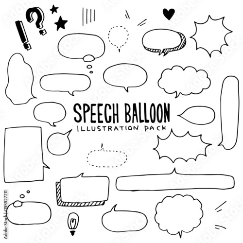 Speech Balloon Illustration Pack