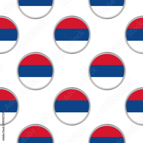 Free Download Seamless pattern from the circles with flag of Serbia. - GFXLoad