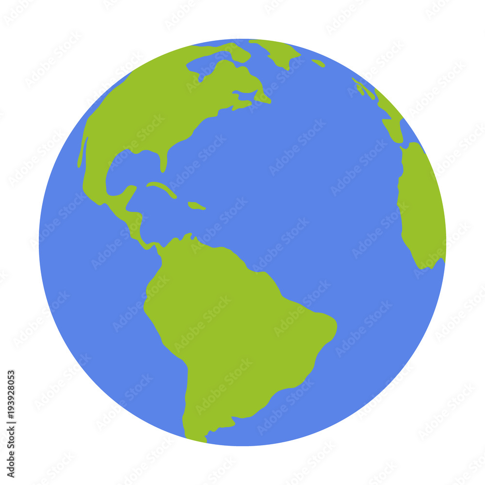 world globe icon. vector earth logo. flat web global symbol