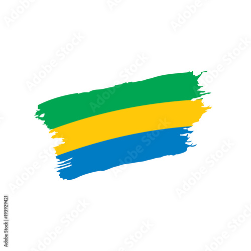 Gabon flag  vector illustration