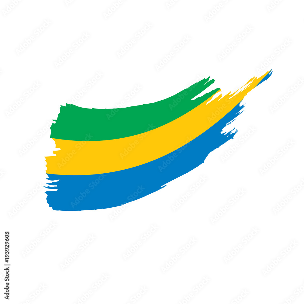 Obraz premium Gabon flag, vector illustration