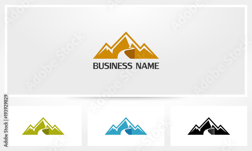 Mountain Track Road Valley Logo