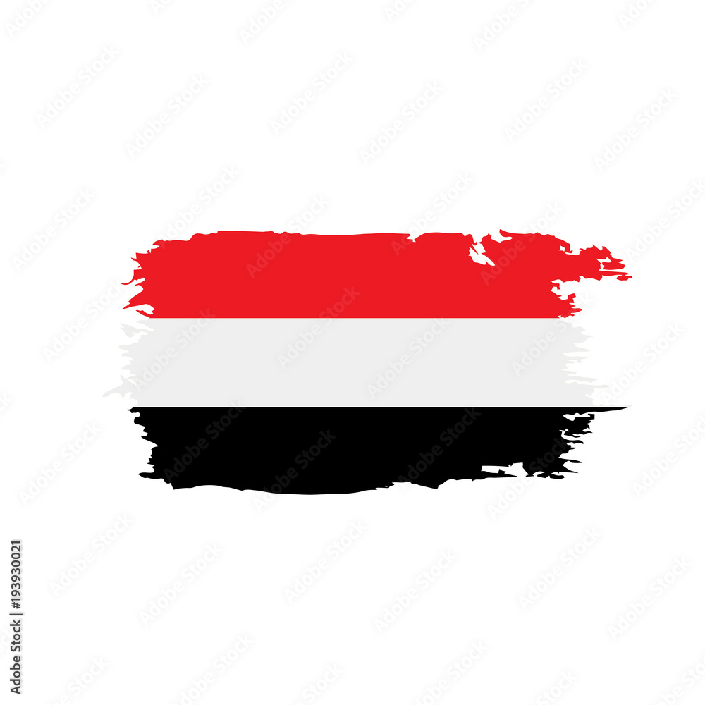 Fototapeta premium Yemeni flag, vector illustration