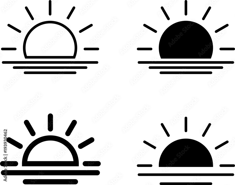 Fotografie Sunrise Icon, Sun Rise