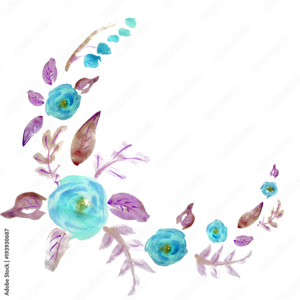 Watercolor flowers set. Beautiful wreath with roses. Elegant floral collection, hand drawn print. Design for invitation, wedding, birthday or greeting cards, posters. summer and spring background. Watercolor flowers set. Beautiful wreath with roses. Elegant floral collection, hand drawn print. Design for invitation, wedding, birthday or greeting cards, posters. summer and spring background.