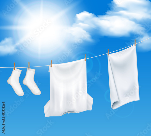 Washed Laundry Sky Composition