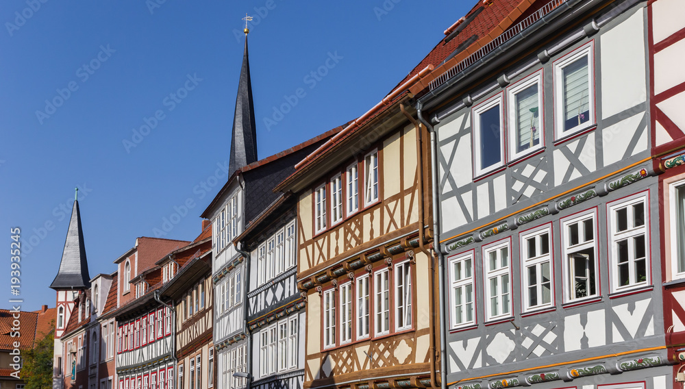 Panorama of colorful half-timbered houses in Duderstadt