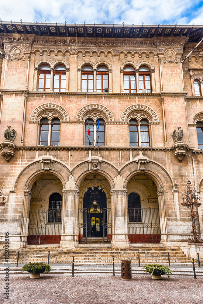 Facade of the Civil Court of Perugia, Italy
