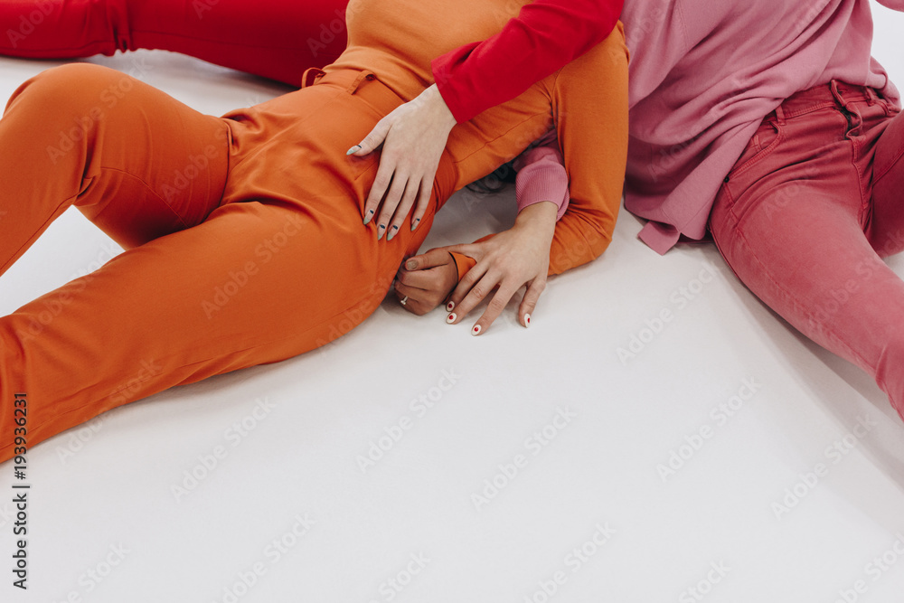 Φωτογραφία three women on white background