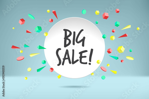 Banner Ooops. Poster, speech bubble and sticker concept geometric style with text Ooops. Icon message cloud talk with text Ooops. Background for promotional posters, advertising flyers, brochure or