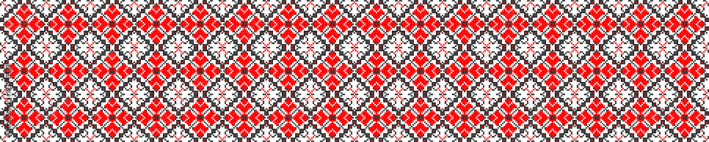 Traditional Romanian folk art knitted embroidery pattern Traditional Romanian folk art knitted embroidery pattern