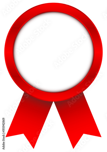 Red Round Award Badge