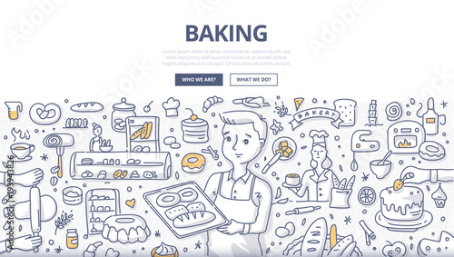 Baking Doodle Concept