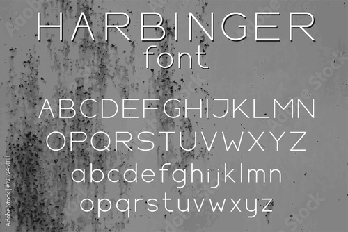 Wide sans serif vector letters