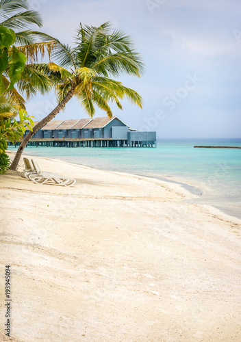 Unique beauty of blue lagoon in Maldives