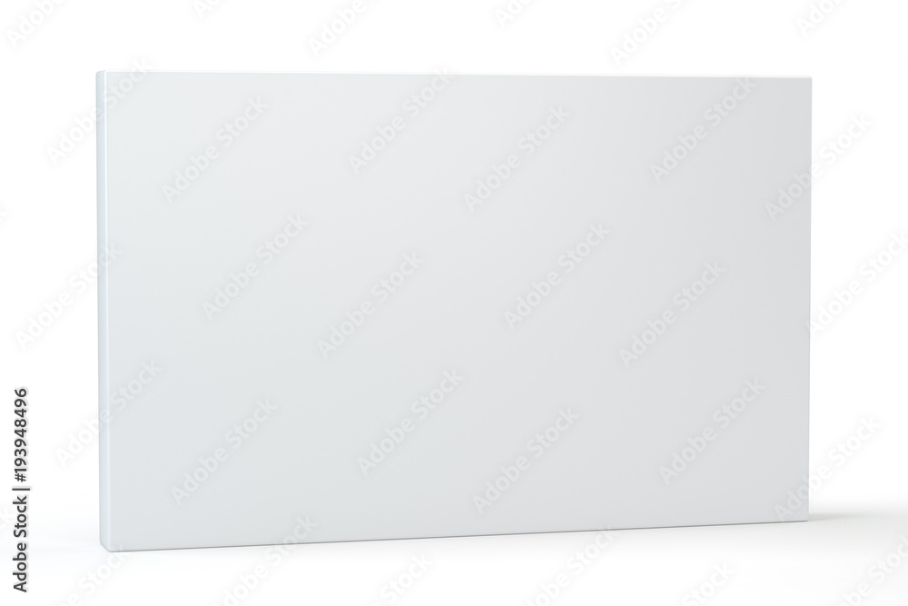Blank white package product packaging paper cardboard box. Isolated on white background with soft shadow. 3d illustration. Blank white package product packaging paper cardboard box. Isolated on white background with soft shadow. 3d illustration.
