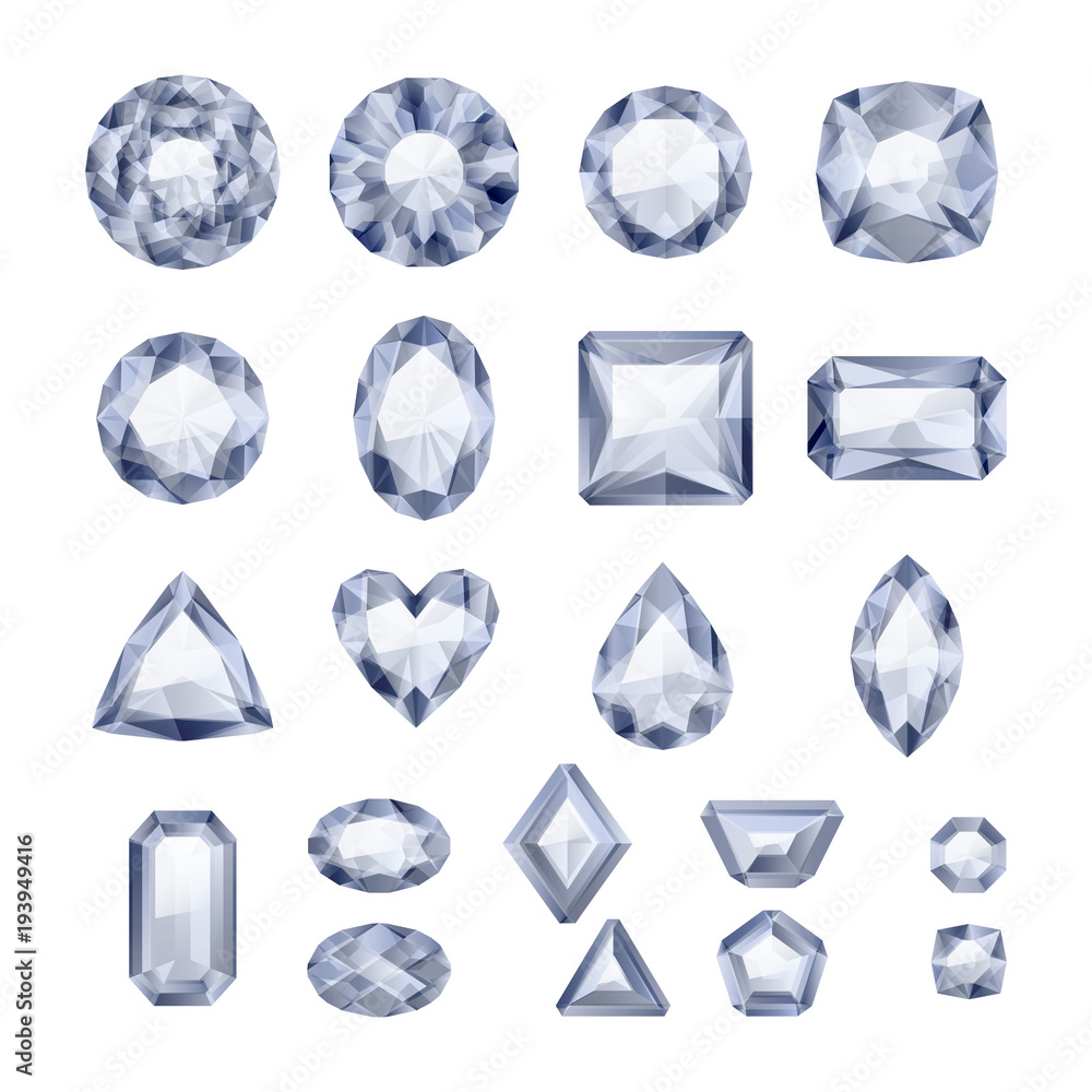 Ταπετσαρία Set of realistic silver jewels.