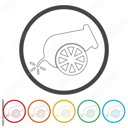 Cannon icon, 6 Colors Included