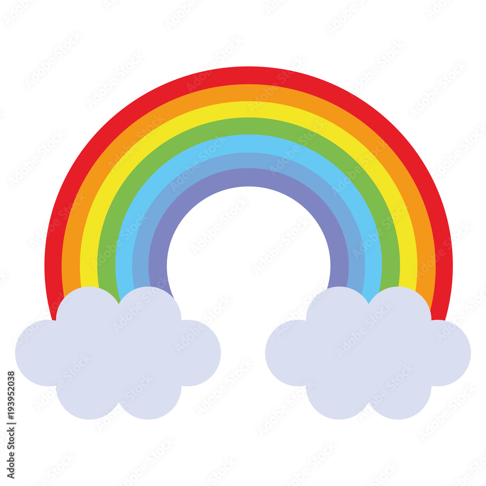 cute rainbown with clouds vector illustration design cute rainbown with clouds vector illustration design