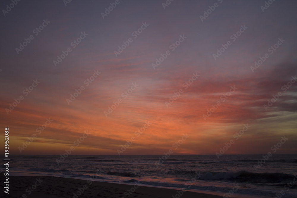 wonderful, beautiful sunset over the ocean. wonderful, beautiful sunset over the ocean.