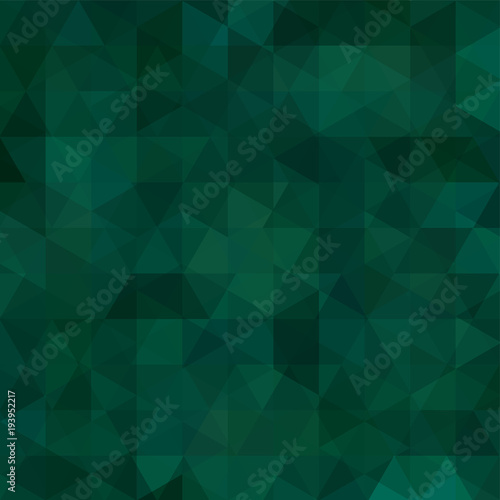 Geometric pattern  triangles vector background in green   tone. Illustration pattern