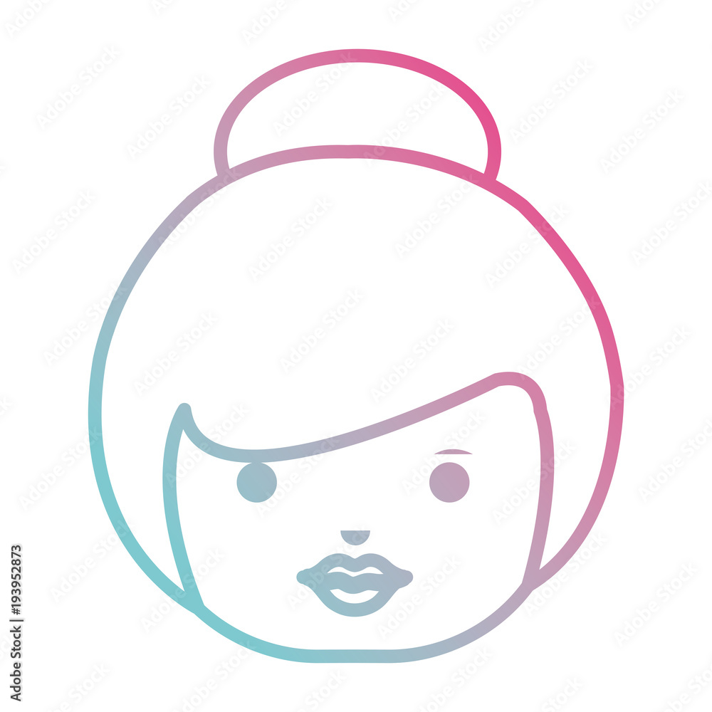 little girl head character vector illustration design little girl head character vector illustration design