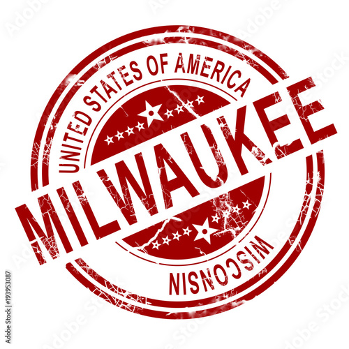 Milwaukee Washington stamp with white background