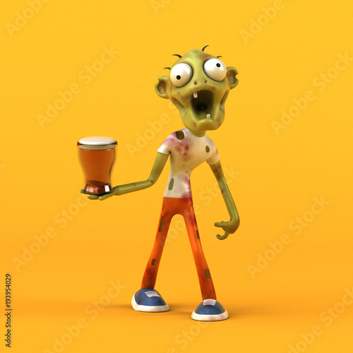 Fun zombie - 3D Illustration