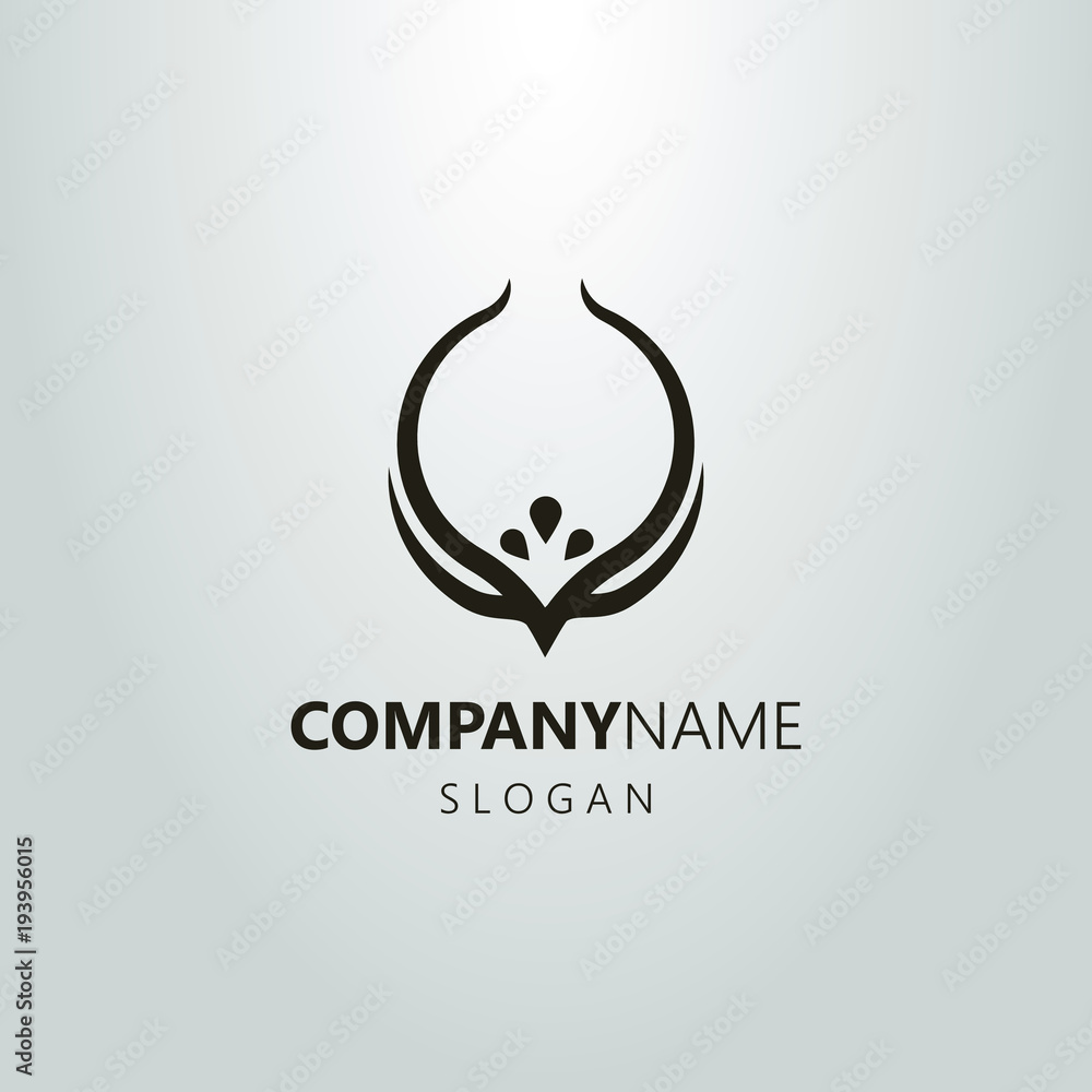 black and white logo of a rounded abstract figure black and white logo of a rounded abstract figure