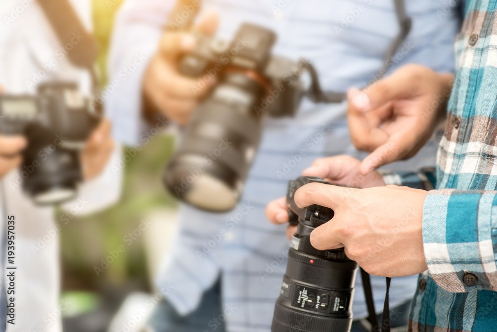 Naklejka premium Camera PhotoGraphy Photographer Working Checking Concept