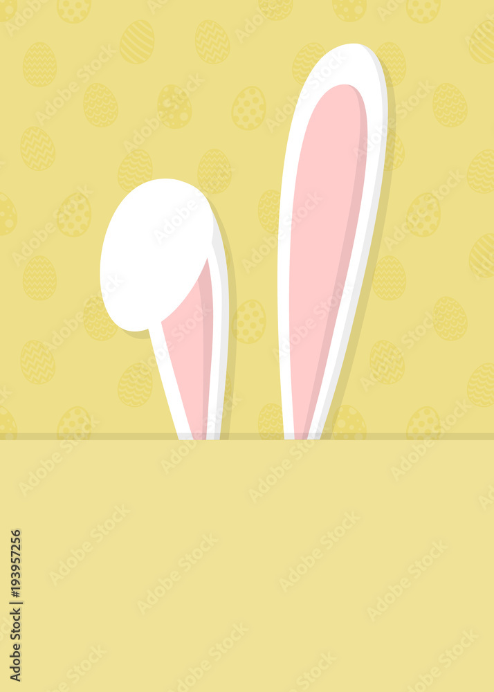 Funny Easter background with copyspace. Vector.