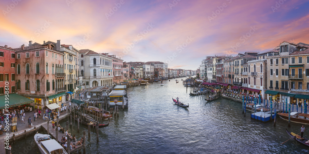 Venice Grand Canal Panorama at Sunset