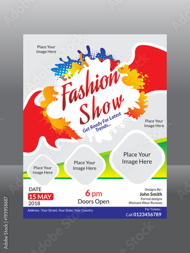 abstract fashion flyer template