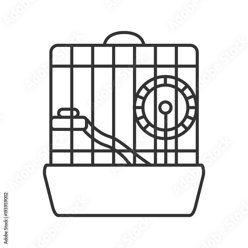 Hamster cage linear icon