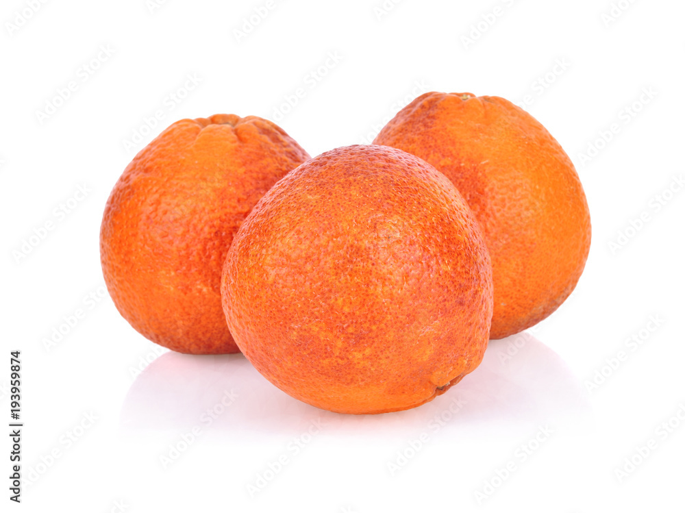 Blood red orange isolated on white background Blood red orange isolated on white background