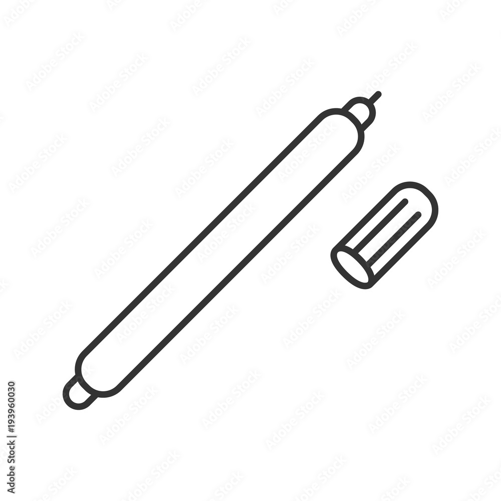 Fabric marker pen linear icon