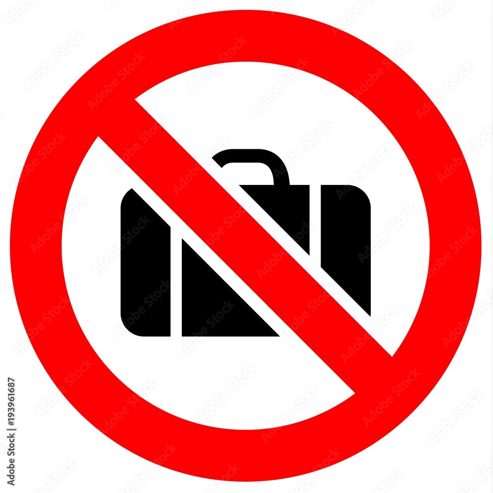 Prohibition red sign Prohibition red sign