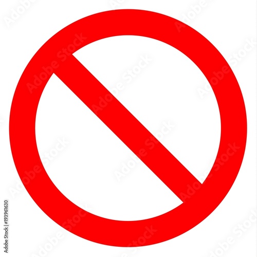 Prohibition red sign